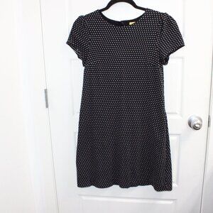 MAEVE ANTHROPOLOGIE Dress Size XSmall Black White Polka Dot Puff Cap Sleeve